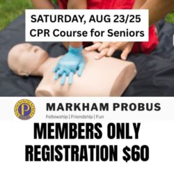 CPR Course for Seniors - SATURDAY, AUG 23/25