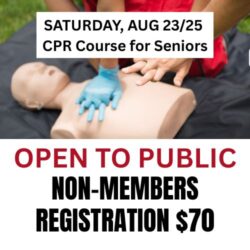 CPR Course for Seniors - SATURDAY, AUG 23/25